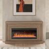 imageNovogratz Monroe Wide Mantel Stone and Crystal Electric Fireplace White OakWalnut