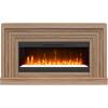 imageNovogratz Monroe Wide Mantel Stone and Crystal Electric Fireplace White OakWalnut