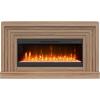 imageNovogratz Monroe Wide Mantel Stone and Crystal Electric Fireplace White OakWalnut