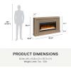 imageNovogratz Monroe Wide Mantel Stone and Crystal Electric Fireplace White OakWalnut