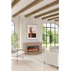 imageNovogratz Monroe Wide Mantel Stone and Crystal Electric Fireplace White OakWalnut