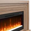 imageNovogratz Monroe Wide Mantel Stone and Crystal Electric Fireplace White OakWalnut