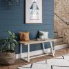 imageNovogratz Palomino Asymmetrical Entryway Bench White