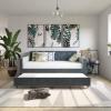 imageNovogratz Vintage Upholstered Full Daybed and Twin Trundle Set GreyBlue