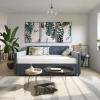 imageNovogratz Vintage Upholstered Full Daybed and Twin Trundle Set GreyBlue