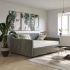 imageNovogratz Vintage Upholstered Full Daybed and Twin Trundle Set GreyGrey