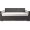 imageNovogratz Vintage Upholstered Full Daybed and Twin Trundle Set GreyGrey