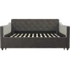 imageNovogratz Vintage Upholstered Full Daybed and Twin Trundle Set GreyGrey