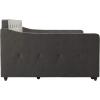 imageNovogratz Vintage Upholstered Full Daybed and Twin Trundle Set GreyGrey