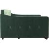 imageNovogratz Vintage Upholstered Full Daybed and Twin Trundle Set GreyLight Teal Velvet