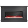 imageNovogratz Waverly 64 Inch Electric Fireplace with Mantel Replaceable Fireplace Insert Heater Remote Control Timer Color Changing Crystal Ember Flames For Living Room or Bedroom BlackBlack