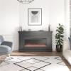 imageNovogratz Waverly 64 Inch Electric Fireplace with Mantel Replaceable Fireplace Insert Heater Remote Control Timer Color Changing Crystal Ember Flames For Living Room or Bedroom BlackBlack