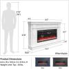 imageNovogratz Waverly 64 Inch Electric Fireplace with Mantel Replaceable Fireplace Insert Heater Remote Control Timer Color Changing Crystal Ember Flames For Living Room or Bedroom BlackNavy