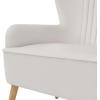 imageNovogratz William Tufted Accent Chair Living Room Armchair White Faux Leather