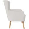 imageNovogratz William Tufted Accent Chair Living Room Armchair White Faux Leather