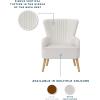 imageNovogratz William Tufted Accent Chair Living Room Armchair White Faux Leather