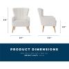imageNovogratz William Tufted Accent Chair Living Room Armchair White Faux Leather