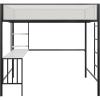 imageNovogratz Axel Metal Loft Bed with Desk and Shelves Full Black and Off WhiteFull