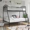 imageNovogratz Bushwick Metal Bunk Bed Kids Bedroom Furniture TwinFull Black