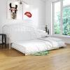 imageNovogratz Bushwick Metal Daybed ampamp Trundle Twin Size Frame Off White