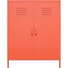 imageNovogratz Cache 2 Door Metal Locker Style Storage Accent Cabinet Orange