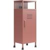 imageNovogratz Cache Metal LockerStyle Mobile Storage Cart Powder BlueDusy Rose