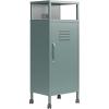 imageNovogratz Cache Metal LockerStyle Mobile Storage Cart Powder BlueHunter Green