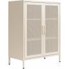 imageNovogratz Channing 2 Door Accent CabinetMesh Metal Locker Kelly GreenParchment