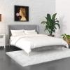 imageNovogratz Holly Upholstered Wingback Bed Frame King Ivory VelvetLight Gray