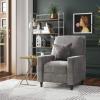 imageNovogratz Lana Pushback Living Room Accent Chair Light Gray Velvet Recliner DA2025779NLight Gray Velvet