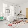 imageNovogratz Marion Canopy Bed King BlackDark Gray