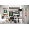 imageNovogratz Maxwell Metal Full Loft Bed with Desk ampamp Shelves NavyBlackPink