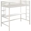 imageNovogratz Maxwell Metal Full Loft Bed with Desk ampamp Shelves NavyBlackWhite