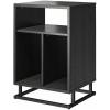imageNovogratz Regal Turntable StandEnd Table Black Oak