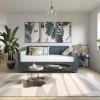 imageNovogratz Vintage Upholstered Full Daybed and Twin Trundle Set GreyBlue