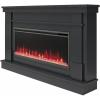 imageNovogratz Waverly 64 Inch Electric Fireplace with Mantel Replaceable Fireplace Insert Heater Remote Control Timer Color Changing Crystal Ember Flames For Living Room or Bedroom BlackBlack