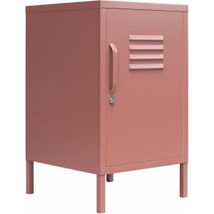 imageNovogratz Cache Metal Locker Style Living Room End Table Dusty Rose