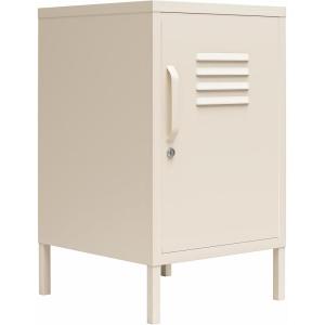 imageNovogratz Cache Metal Locker Style Living Room End Table Parchment