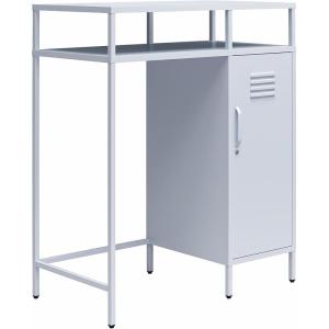 imageNovogratz Cache Metal LockerStyle Mini Refrigerator Organizer ParchmentPowder Blue