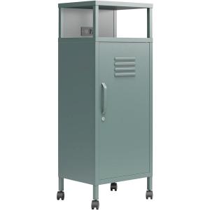 imageNovogratz Cache Metal LockerStyle Mobile Storage Cart Powder BlueHunter Green