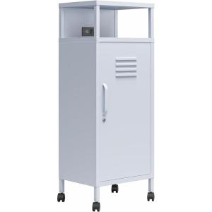 imageNovogratz Cache Metal LockerStyle Mobile Storage Cart Powder BluePowder Blue