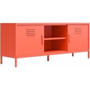 imageNovogratz Cache Metal LockerStyle TV Stand for TVs up to 65quot OrangeOrange