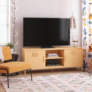 imageNovogratz Cache Metal LockerStyle TV Stand for TVs up to 65quot OrangeYellow