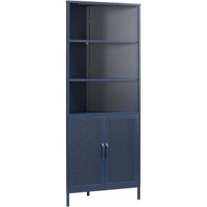 imageNovogratz Channing Corner Storage Cabinet with 2 Doors Navy BlueNavy
