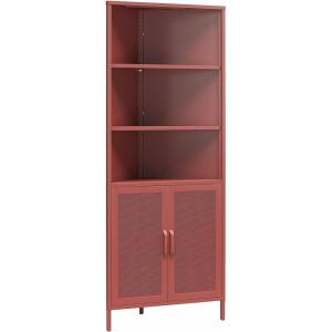imageNovogratz Channing Corner Storage Cabinet with 2 Doors Navy BlueTerracotta