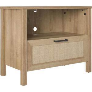 imageNovogratz Shay 1Drawer Nightstand Natural with Faux Rattan