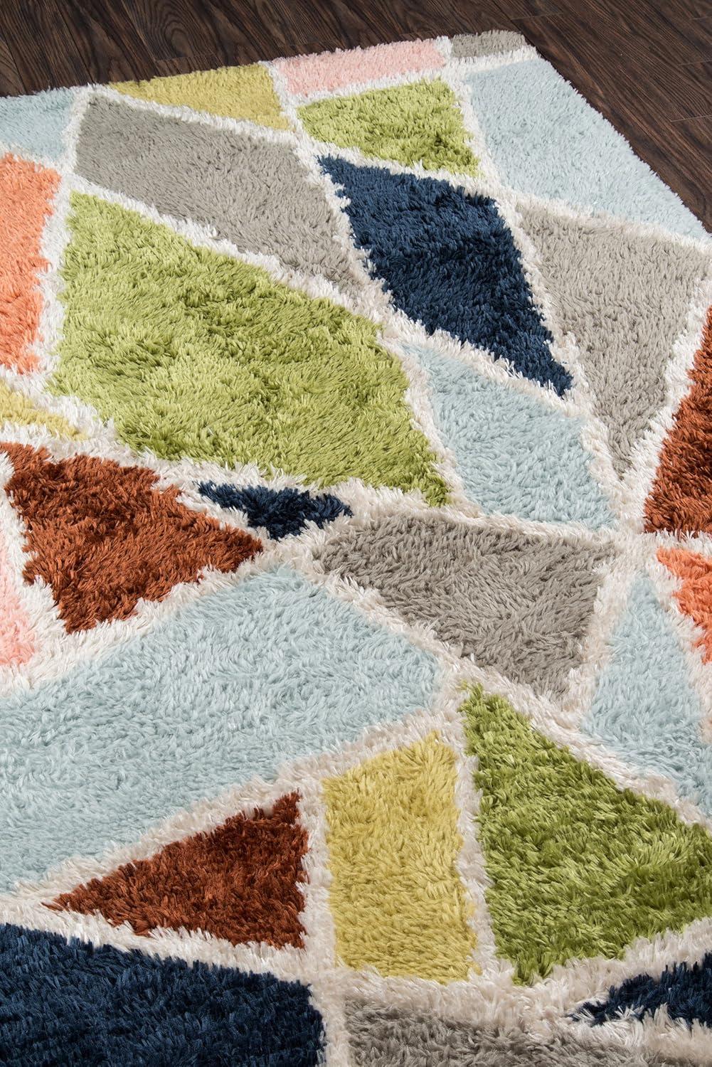 imageNovogratz Retro Collection Prism Shag Area Rug 20quot x 30quot MulticolorRunner