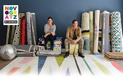 imageNovogratz by Momeni Retro Collection Stockings Shag Area Rug 20quot x 30quot TaupeBlack