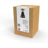 imageGLOBE 65789 Mia 1Light SemiFlush Mount Ceiling Light Matte Black Shade Matte Brass Accent Bulb Not Included