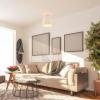 imageGLOBE Electric 65790 1Light Flush Mount Ceiling Light Matte Brass Cream Rattan ShadeArtessa
